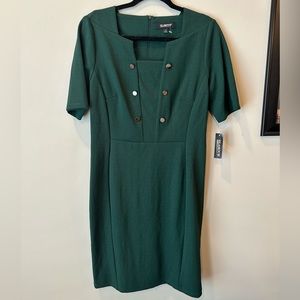 NWT Hunter Green Glamour Sheath Dress Size 12